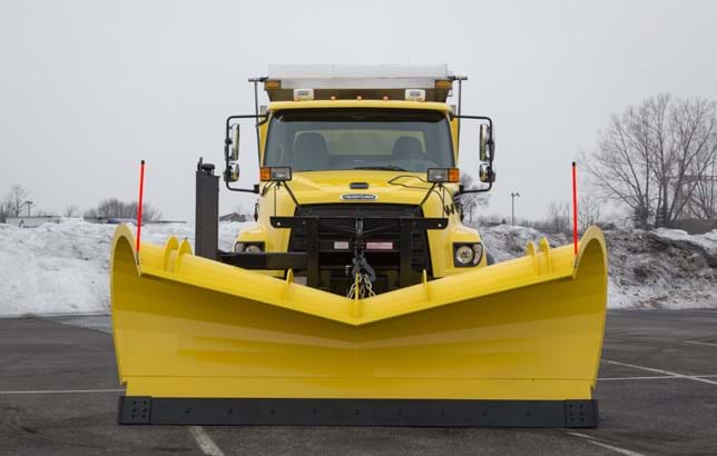 A Freightliner 114SD CNG snow plow.